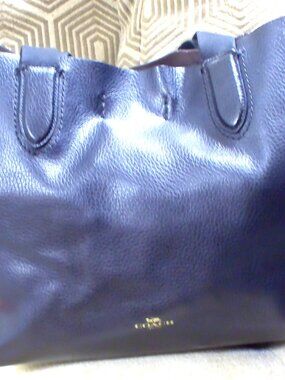 Coach Black Derby Tote, with Silver Logo on Front